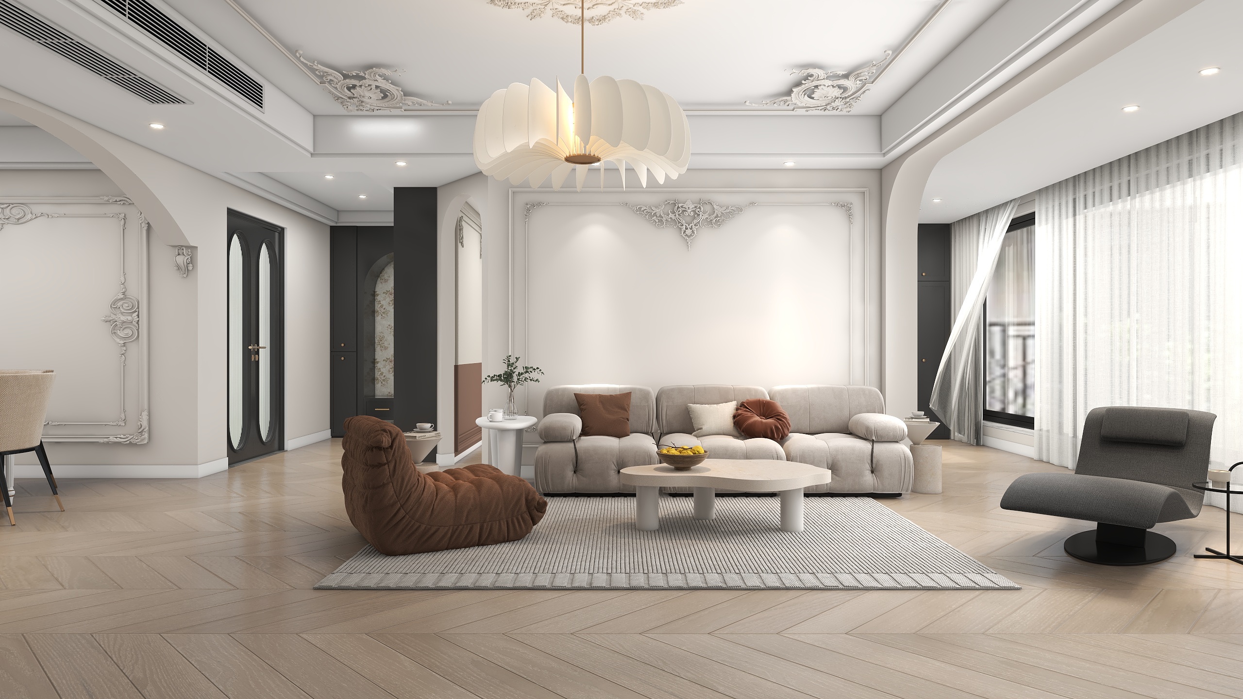 设计师Baymax-简约法式装修效果图