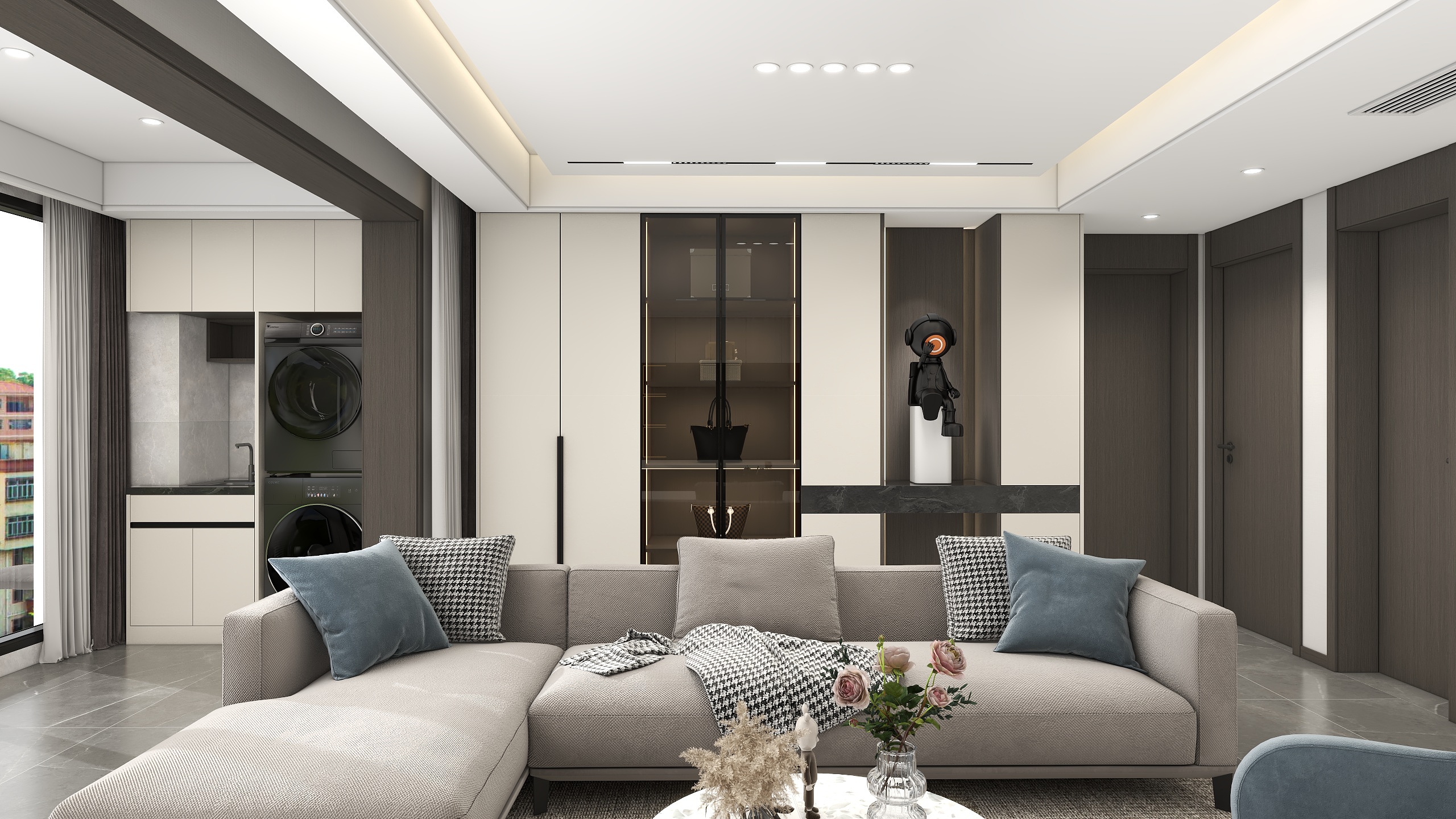 艾格全屋定制-旭辉·运河公元现代简约144㎡3室-装修设计方案