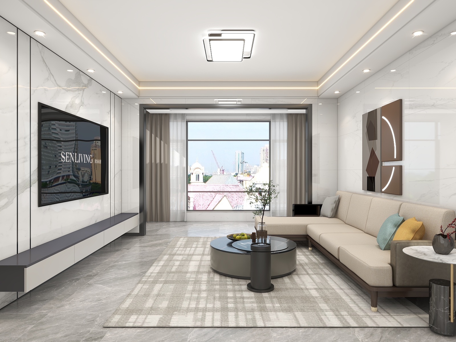 吴爽-88平米现代简约风格两室 装修效果图