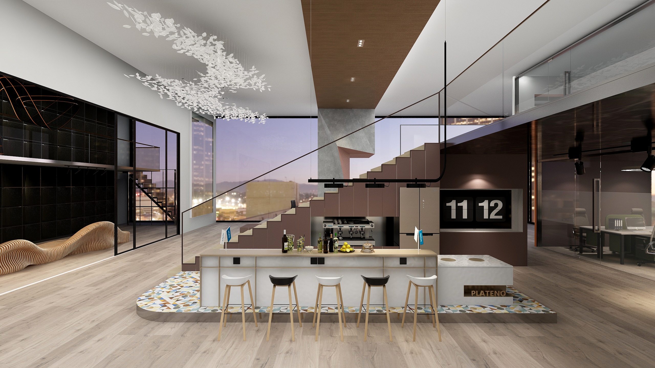 上海瓴溯空间设计-400平现代办公空间设计-装修设计方案