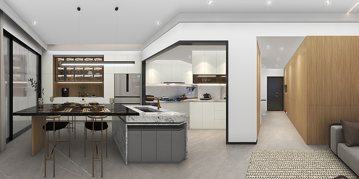 别墅全案私人定制师刘海洋-城市之光一楼全景-装修设计方案