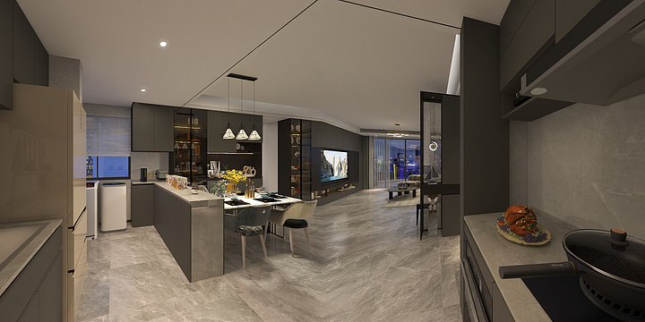 喆居全案定制-现代轻奢——平层-装修设计方案