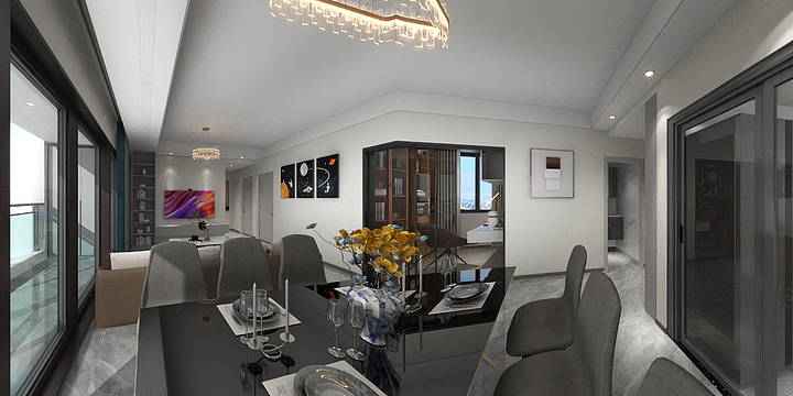 王建设计师-中建.南宸玖樾南区3栋301效果图-装修设计方案