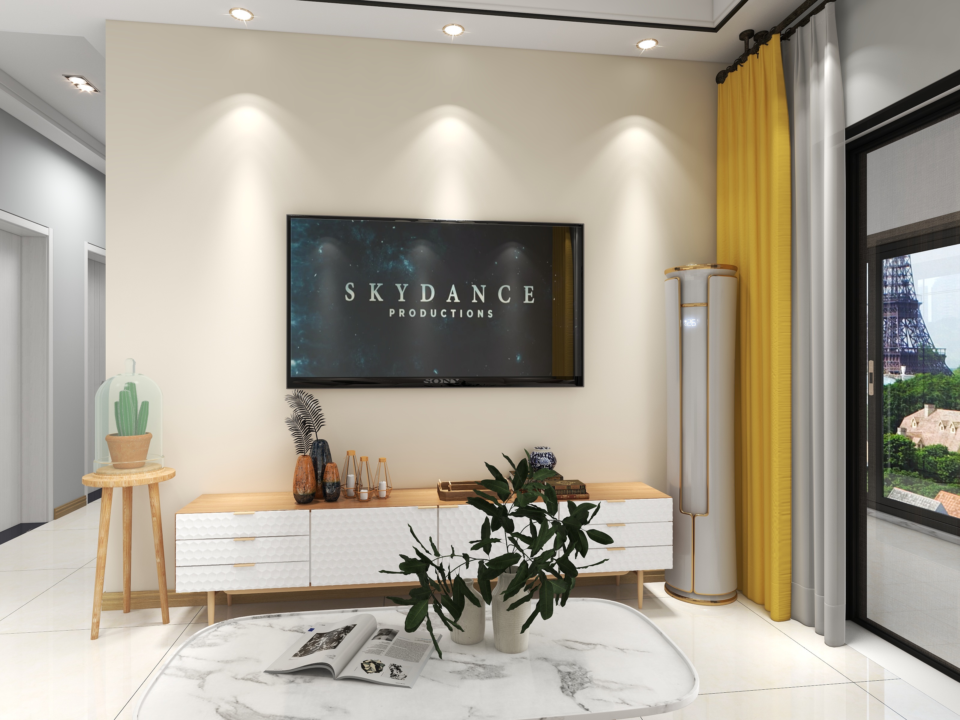 四川嘉阳装饰-正黄·金域香江现代简约83㎡3室-装修设计方案