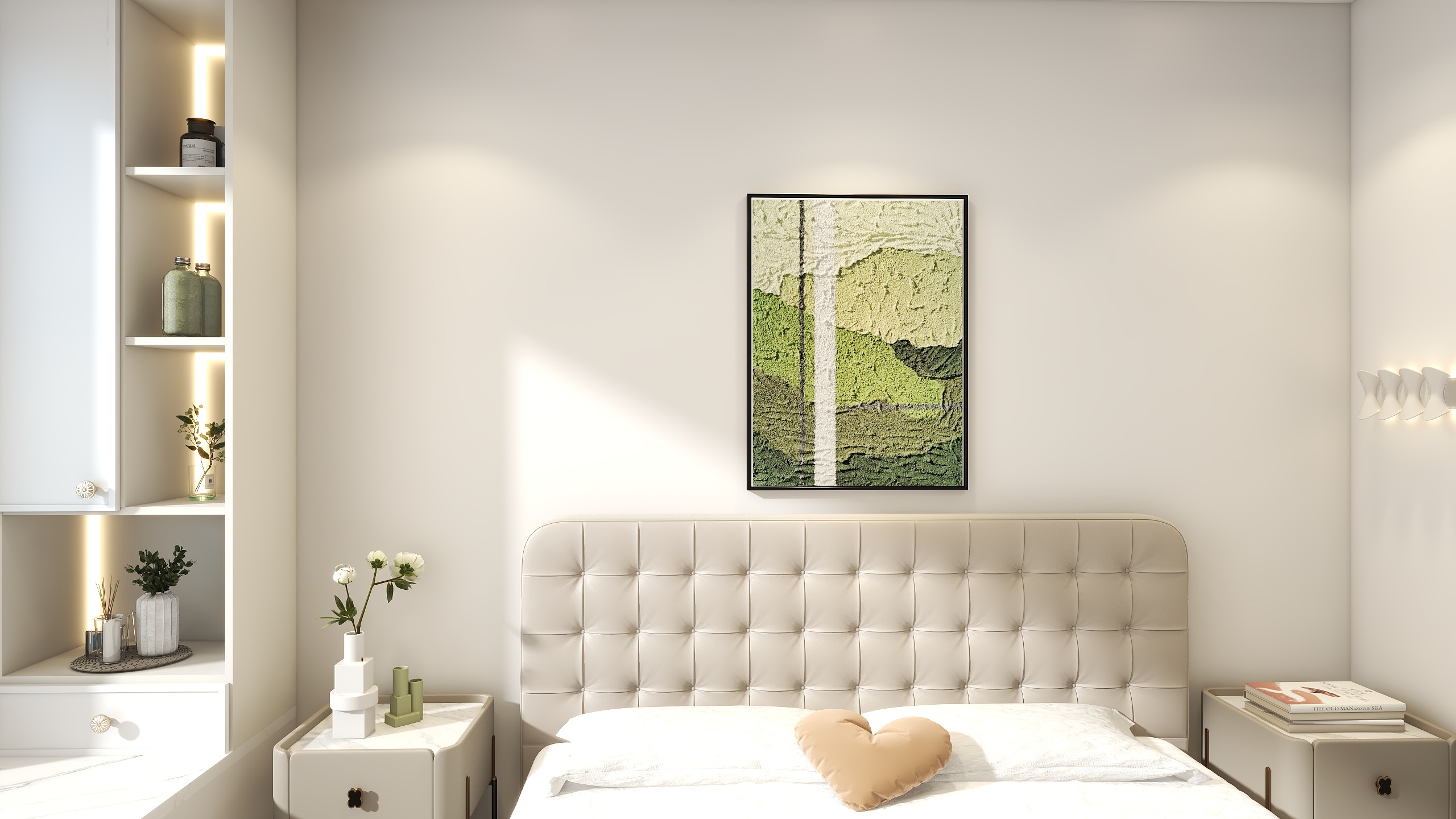 设计师一尘-「奶油风」——90平温情三居室——学府壹号-装修设计方案