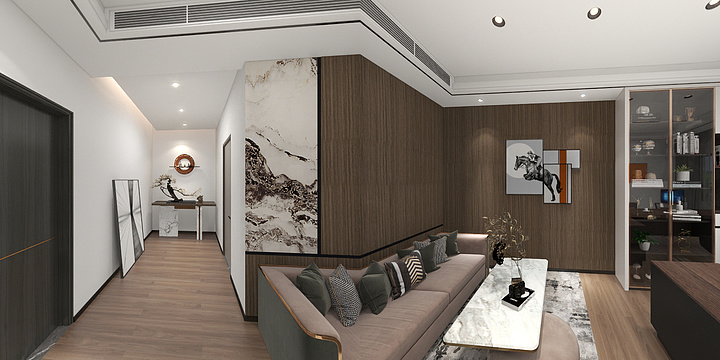 洛阁建筑装饰设计-富丽华四居现代风-装修设计方案