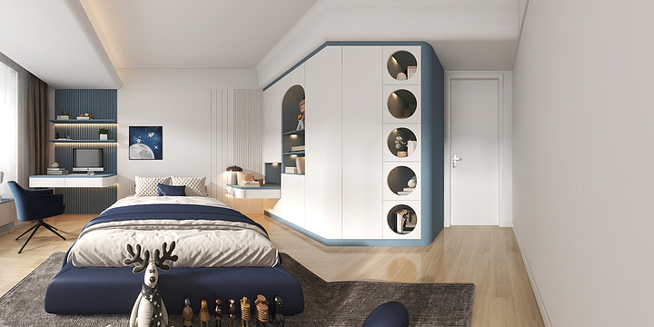 李元磊-1.18蓝色儿童房-副本-装修设计方案