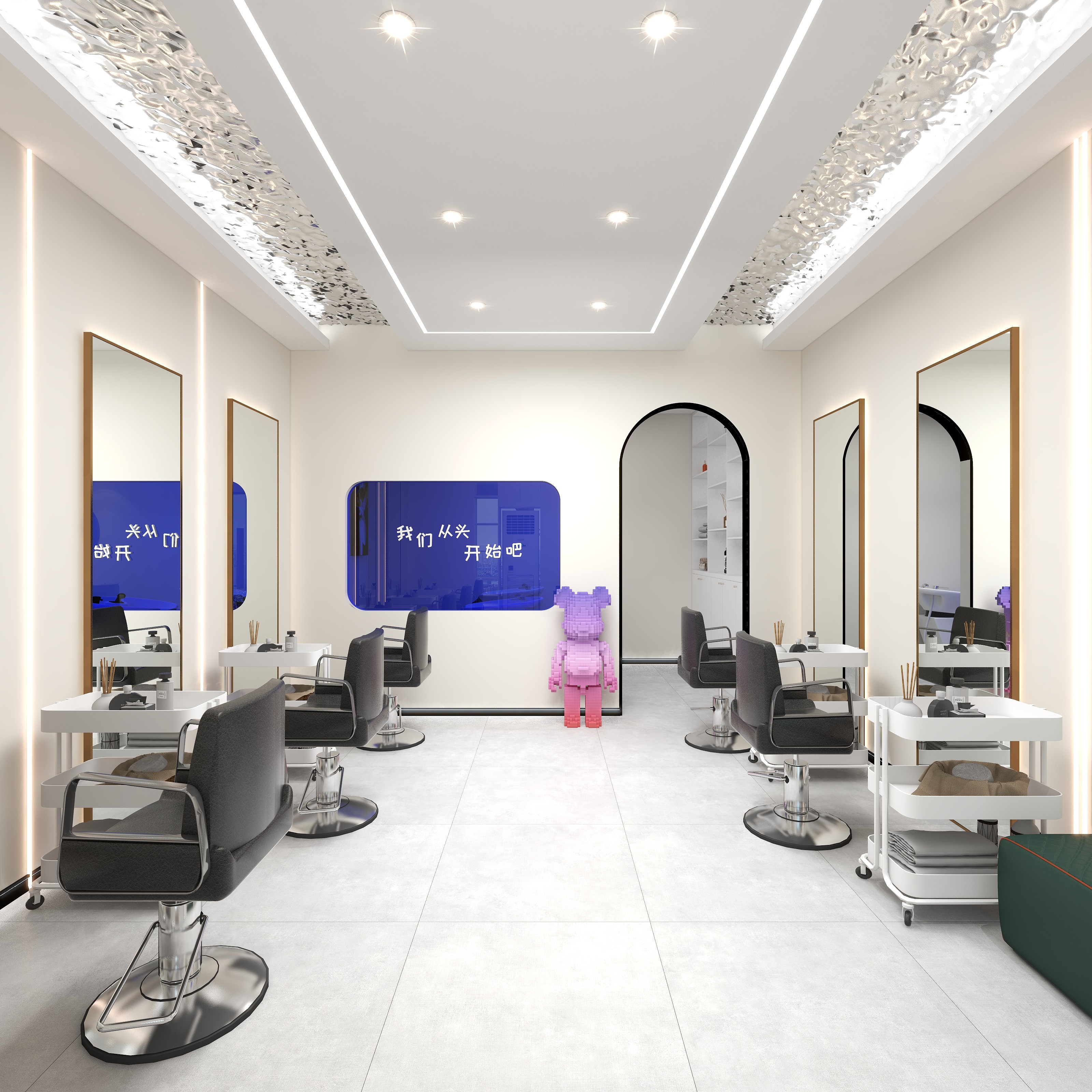 效果图678-美发店2023-装修设计方案