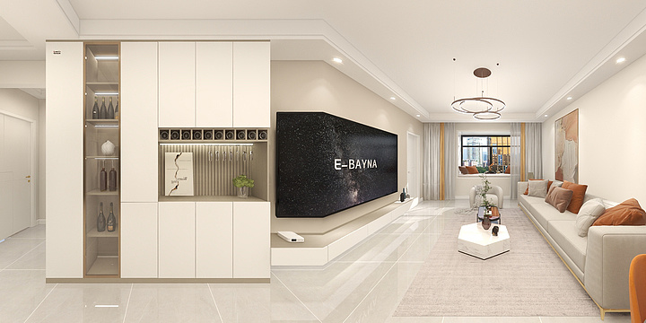 Mr張賸-天御华府暖色调效果图-装修设计方案