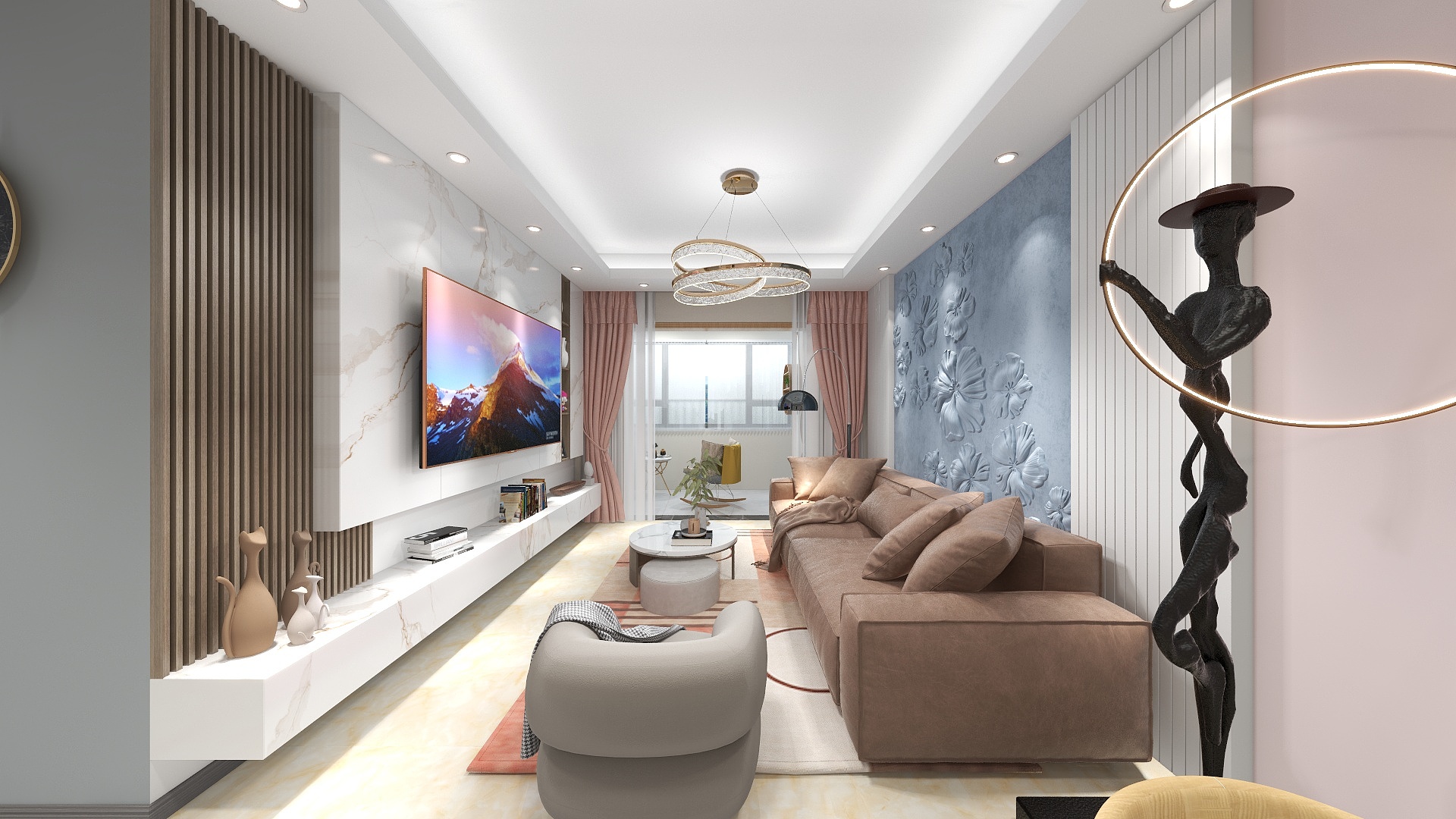 施刚耀-海德公园81平简欧-装修设计方案