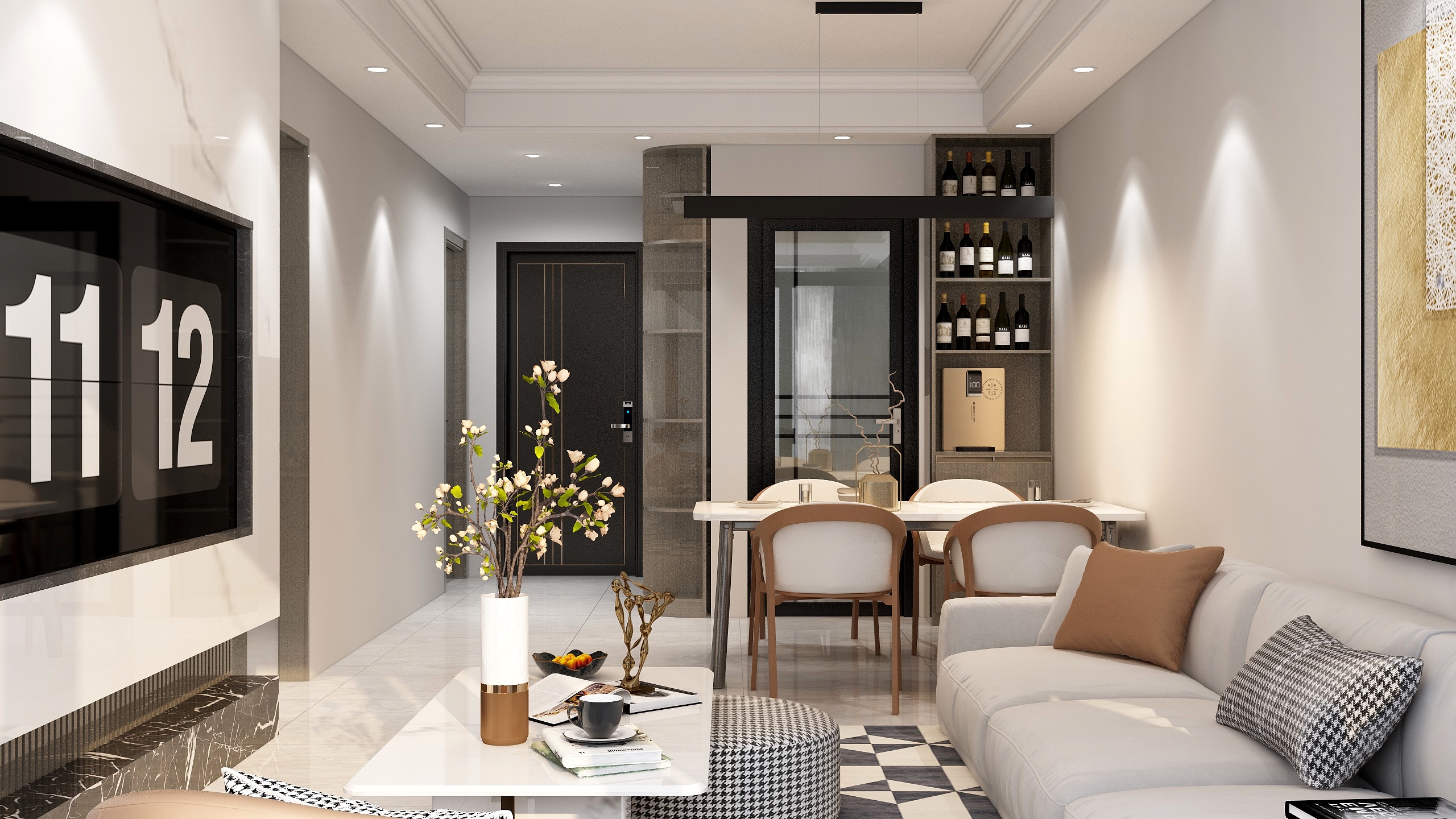 华东室内设计-中梁壹号院16-1-501效果图-装修设计方案