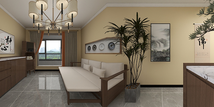 CarterXu-恋日花都-3-   新中式-1-装修设计方案