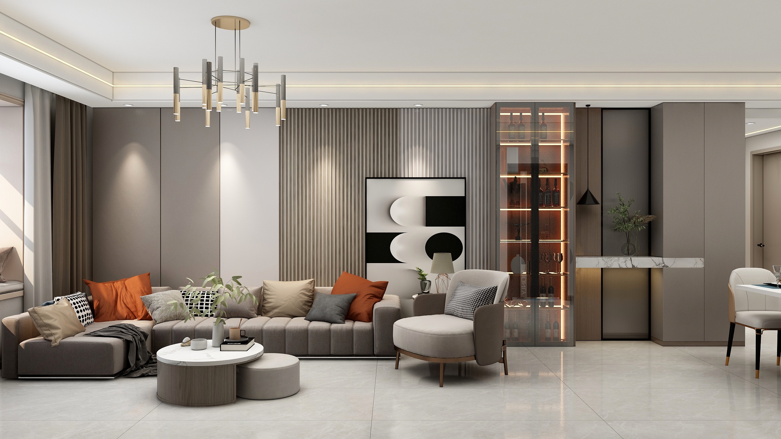 LS设计-刘闪-现代简约（浮点）装修效果图