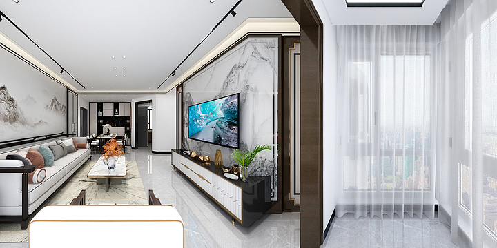 纳雍则名则灵设计工作室-恒达小区 新中式-装修设计方案