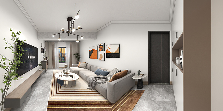 设计师潘强-东江国际1-2-804-装修设计方案