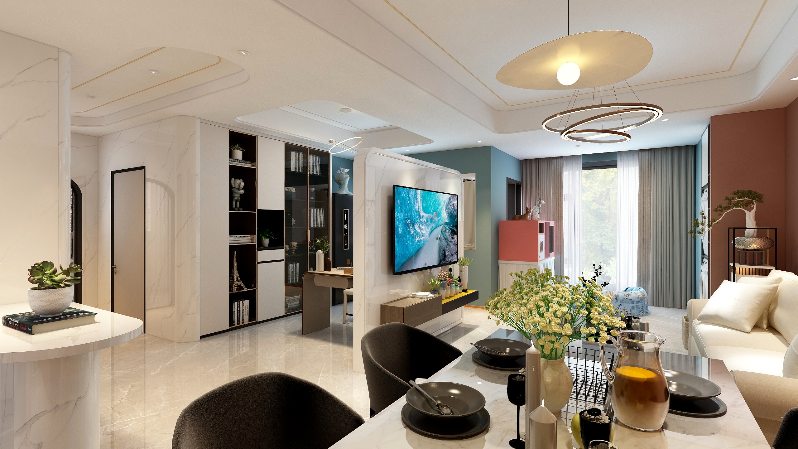 马头山-海德公园81㎡2室-装修设计方案