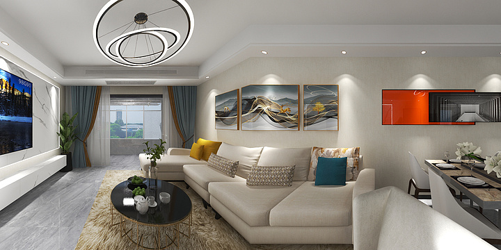 尚品安佳-沣太花园130户型-装修设计方案