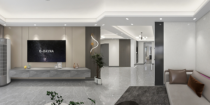 煤球效果图代画-现代简约风格-装修设计方案