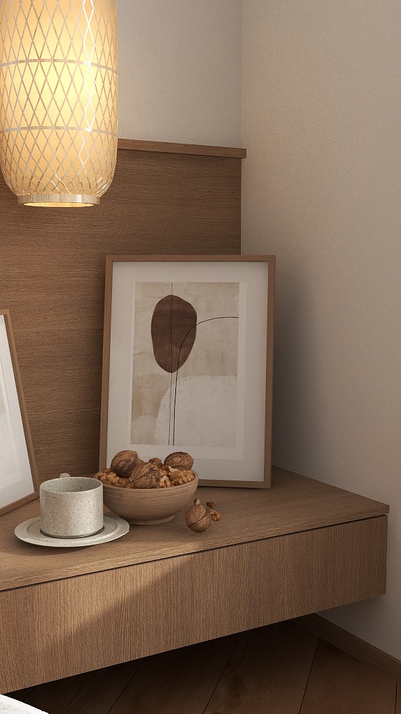 Arya紫君-飘窗卧室案例原木-装修设计方案