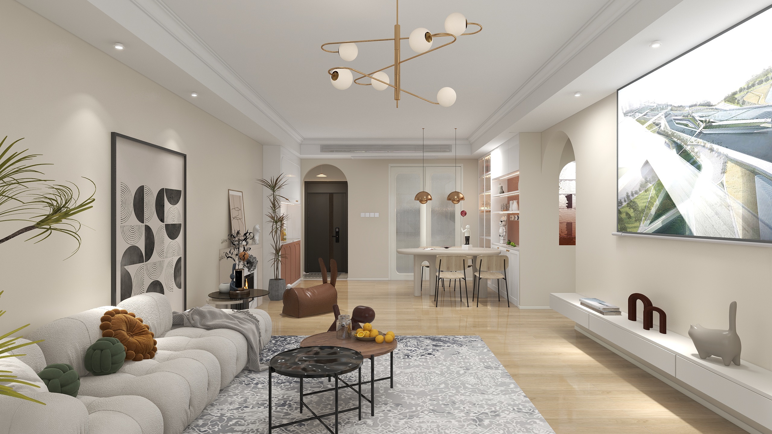 杨爱-国城城南春天奶油122㎡3室-装修设计方案