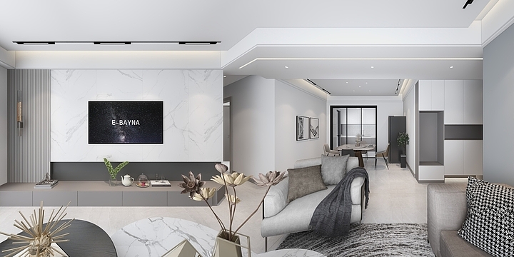 设计师张太君-香醍水岸杨叔7-1201现代风-装修设计方案