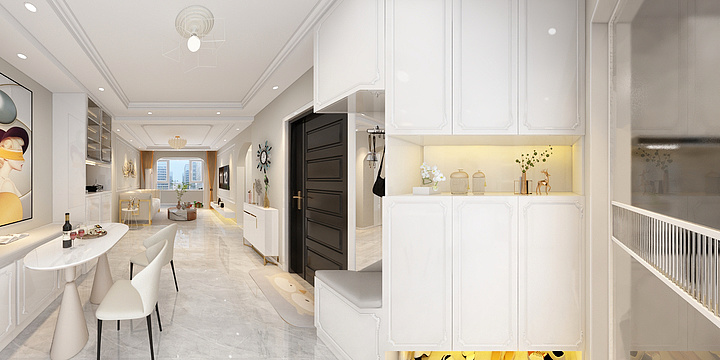 7北北设计工作室-密云三居120平法式-装修设计方案