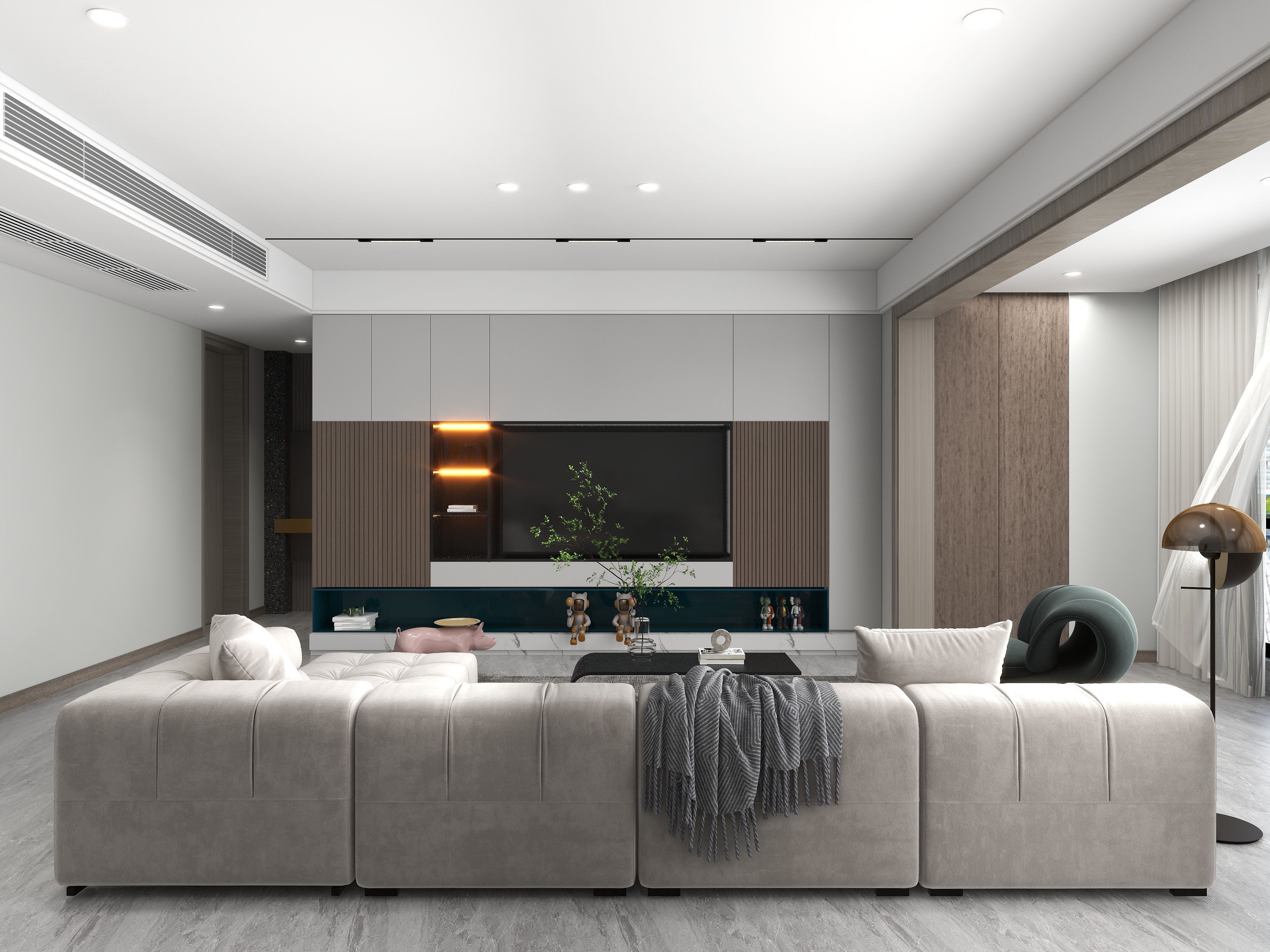 设计汪老师-合能枫丹铂麓现代简约148㎡3室-装修设计方案