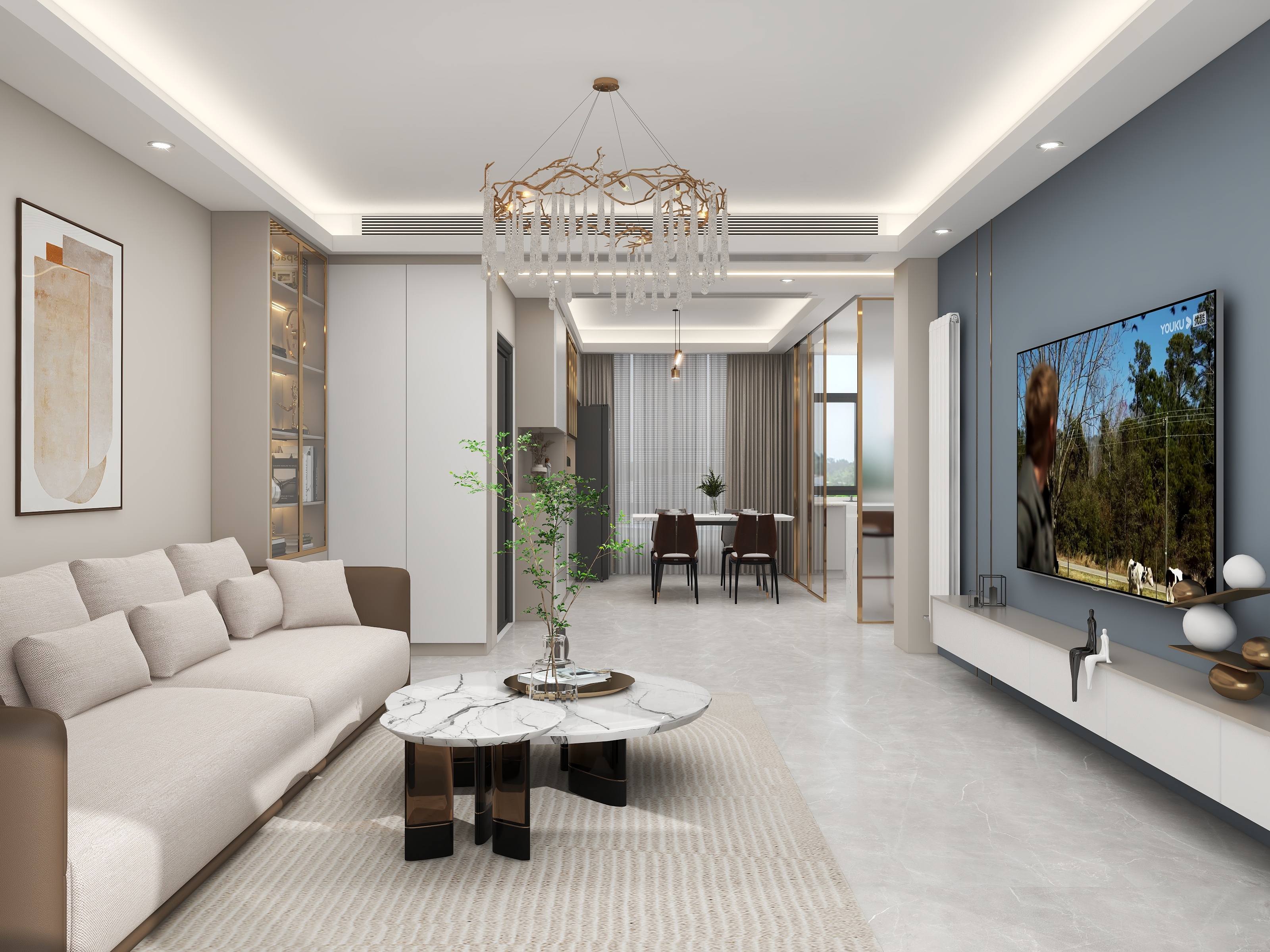 壹诺设计工作室-144㎡4室装修效果图