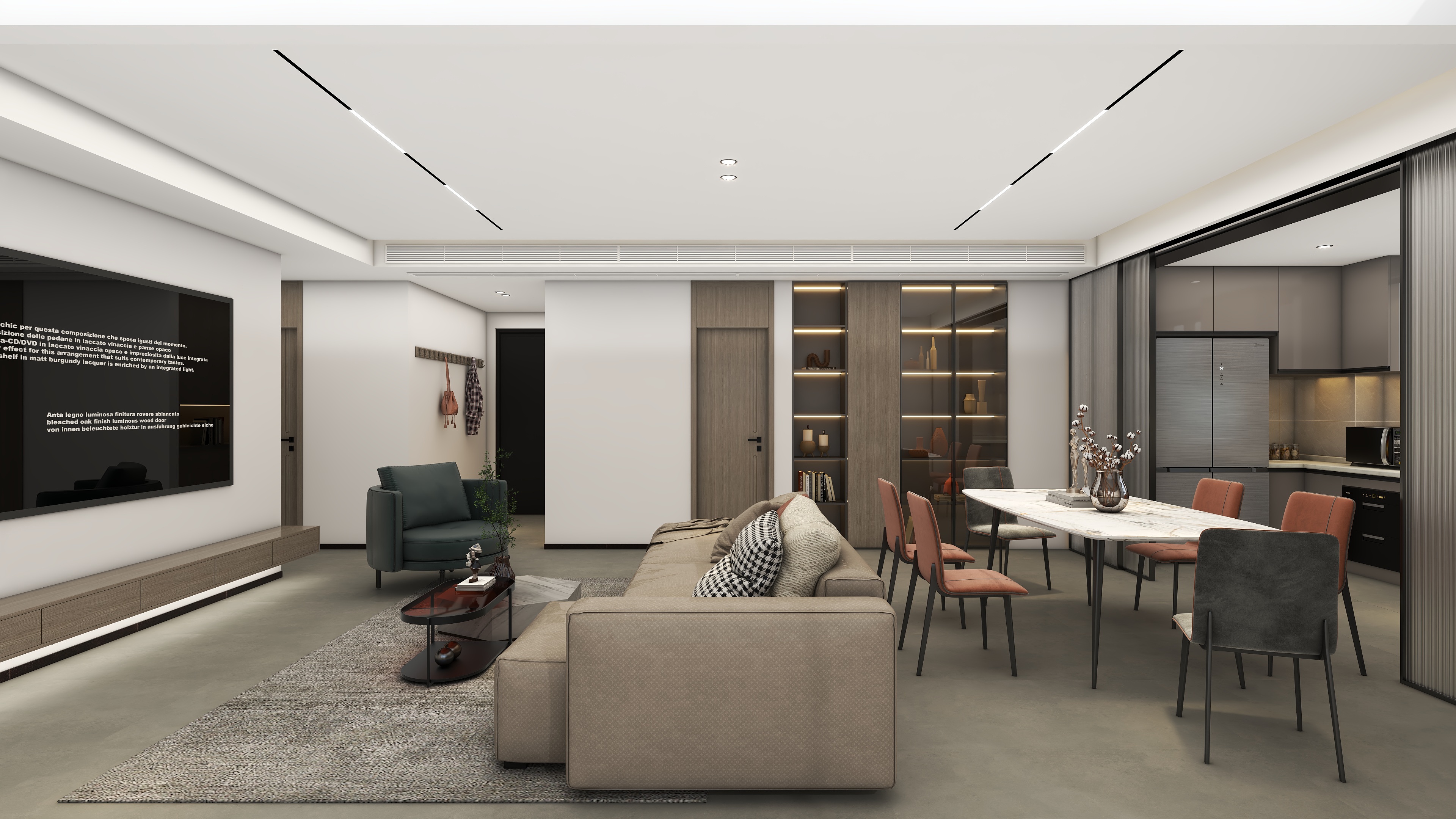 星空设计500一套-现代简约152㎡4室装修效果图