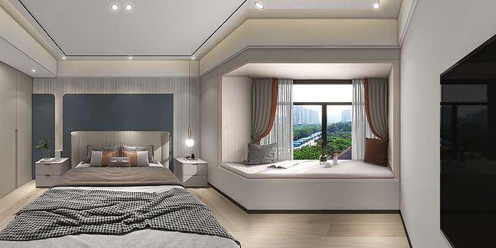 萧欢PCqk-客餐厅+主卧-装修设计方案