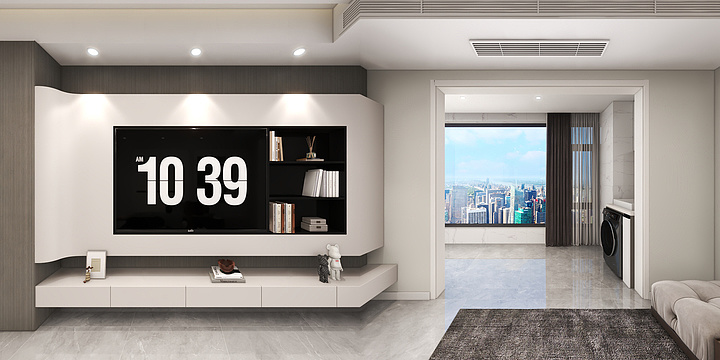 欢欢工作室-甲乙设计-现代无主灯-装修设计方案