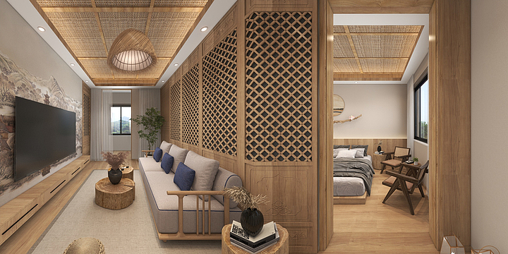 婷源的设计-中式民宿-装修设计方案