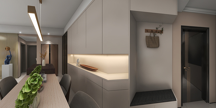 阿凯居和車-亿源和谐城105㎡3室-装修设计方案