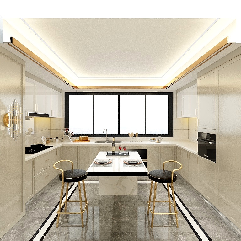 岩枢建材家具定制-开放式厨房-装修设计方案