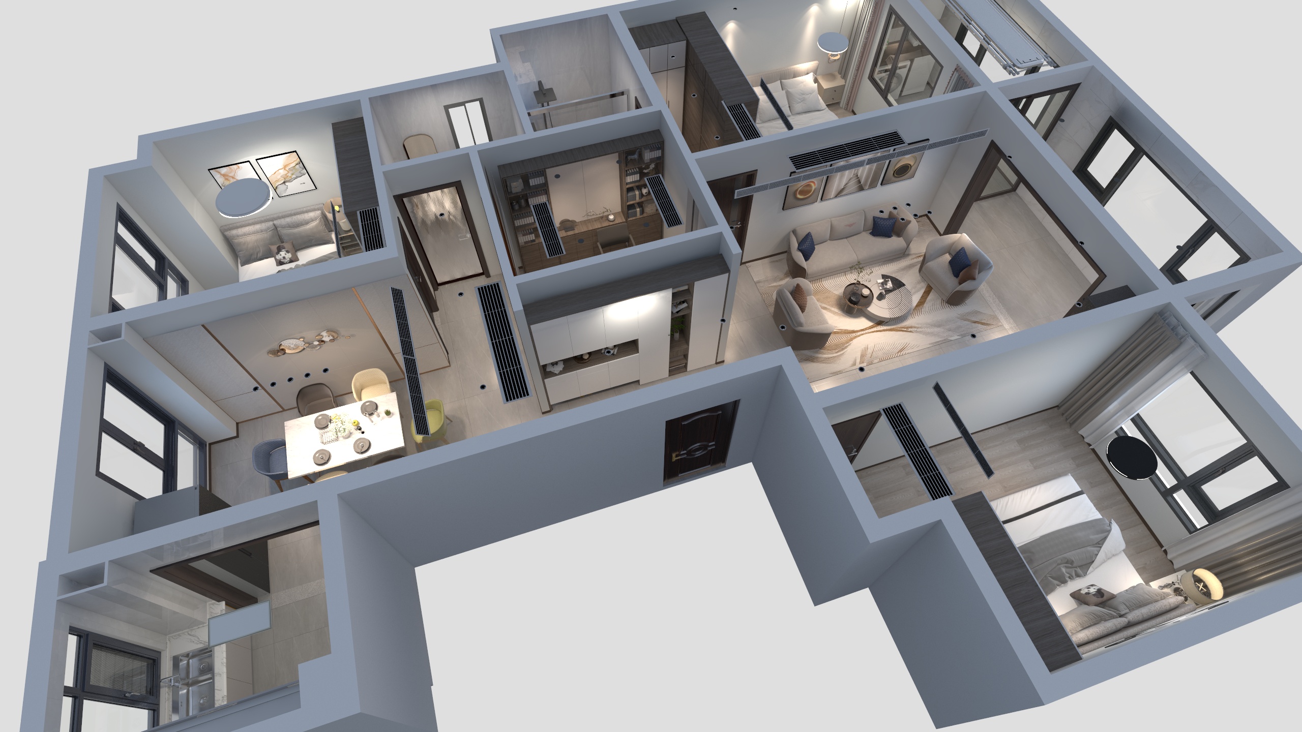 徽墨艺境-巴山春晓杨总雅居-装修设计方案