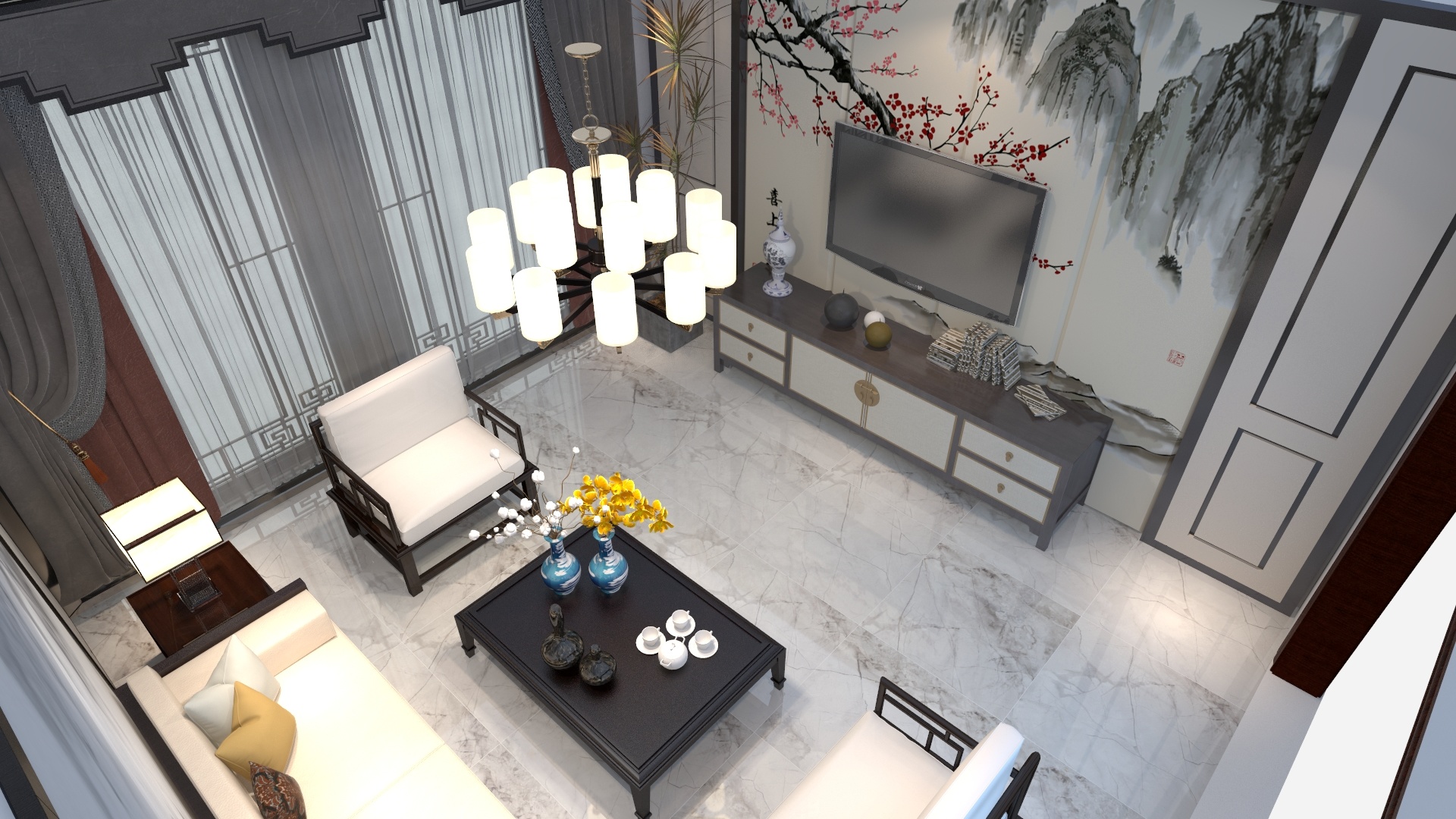 小雪天気-单卧室+客厅-装修设计方案