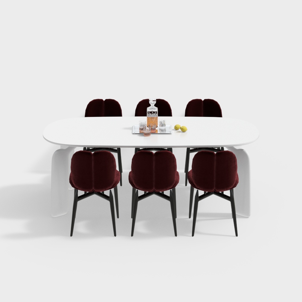 法式餐桌椅组合