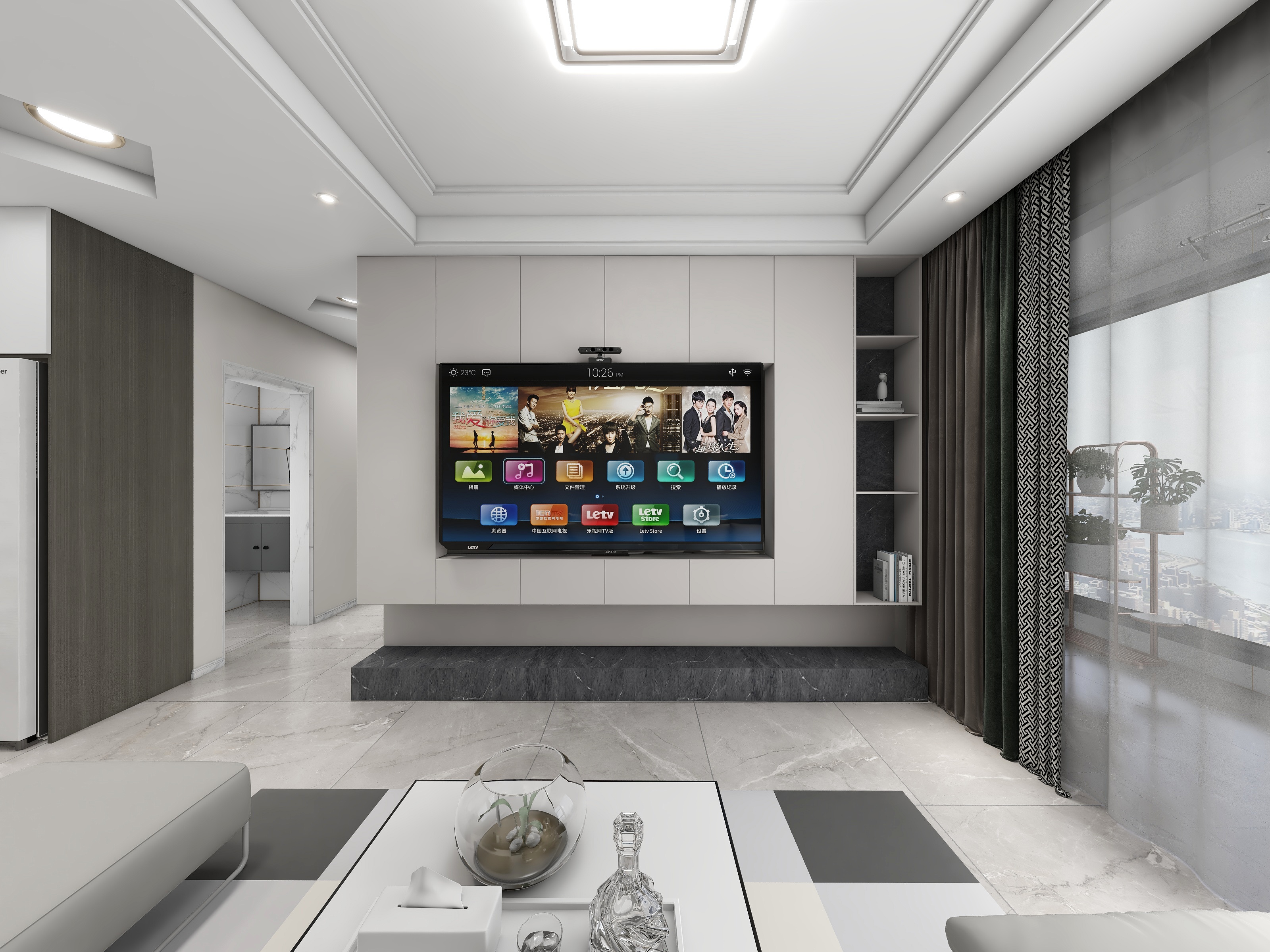 陈建斐-湖北省电力公司崇阳县大集新城-汪府108㎡3室-装修设计方案