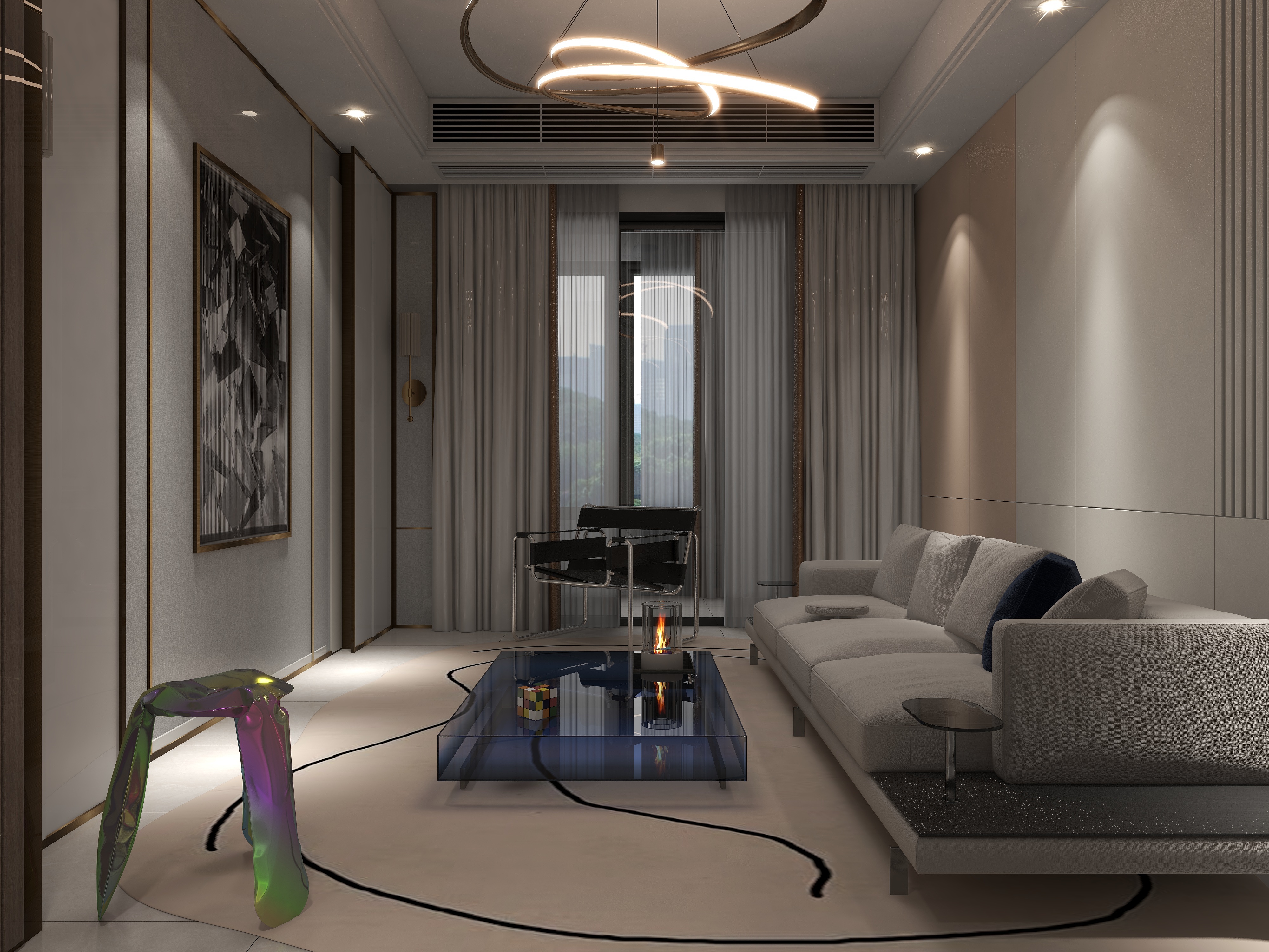 设计师珂源-愿景时代95㎡3室装修效果图