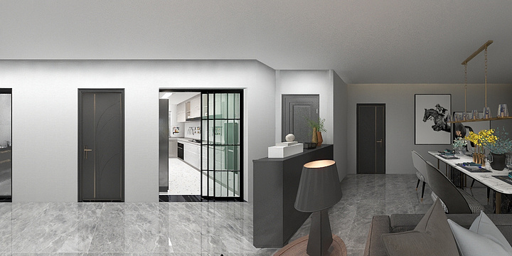 紅太阳装饰-信达�C溪-轻奢风格－罗丹-副本-副本-复制于灵感库-装修设计方案