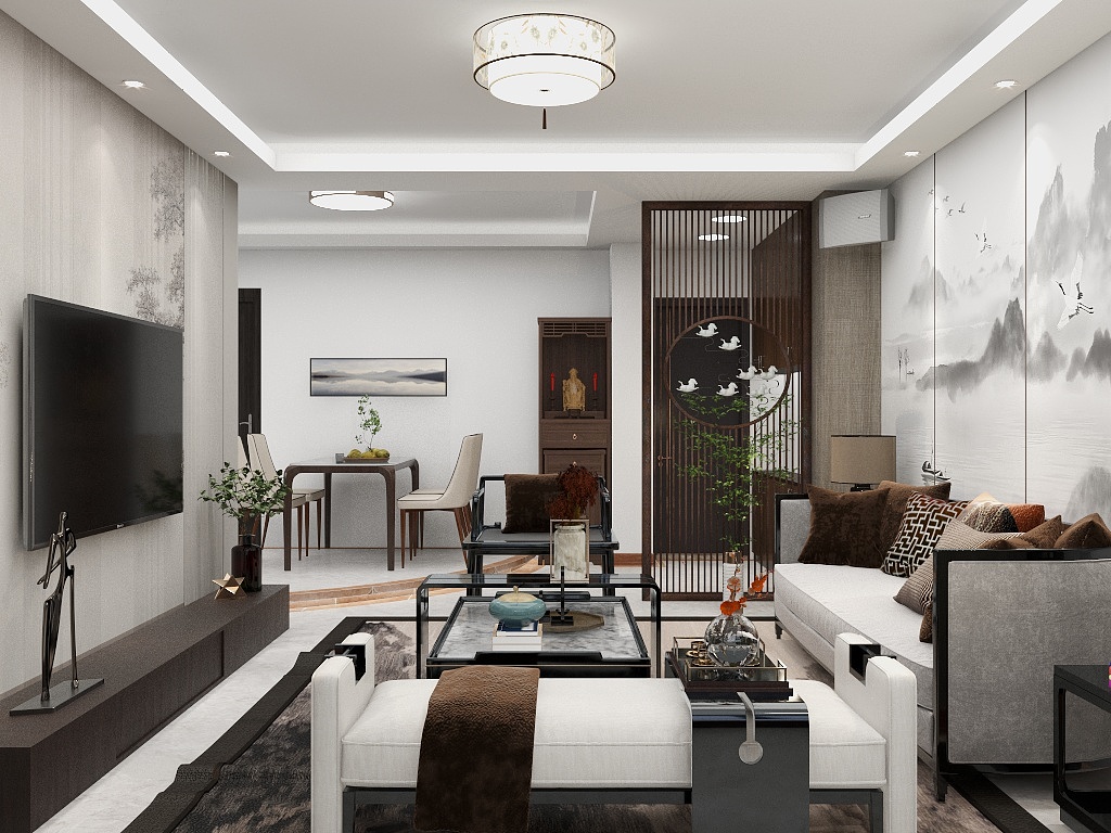 室内设计_晓晓-新中式-飞鹅西-装修设计方案