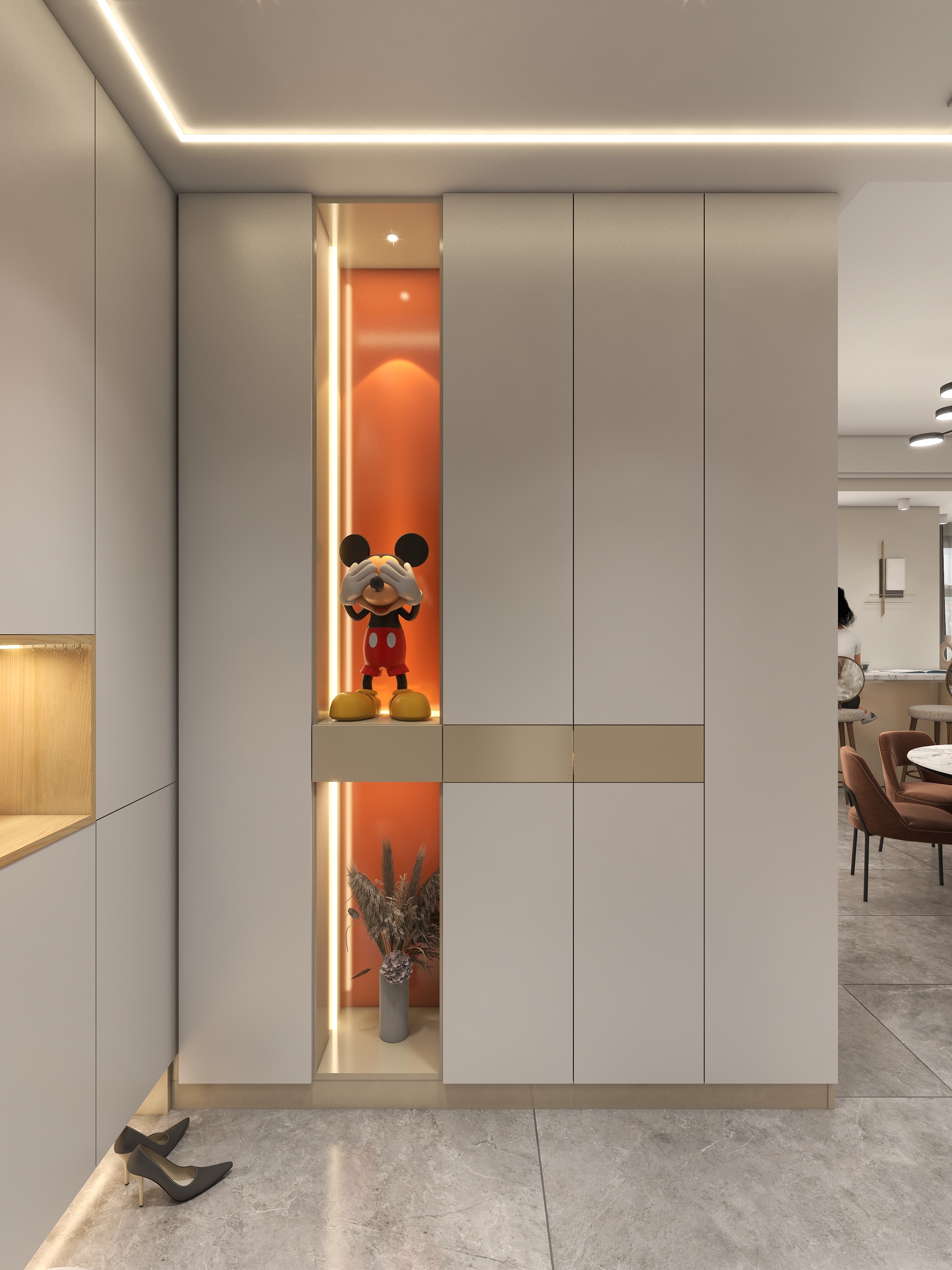 室内设计丨秋秋-铭悦城3期 1号户型装修效果图