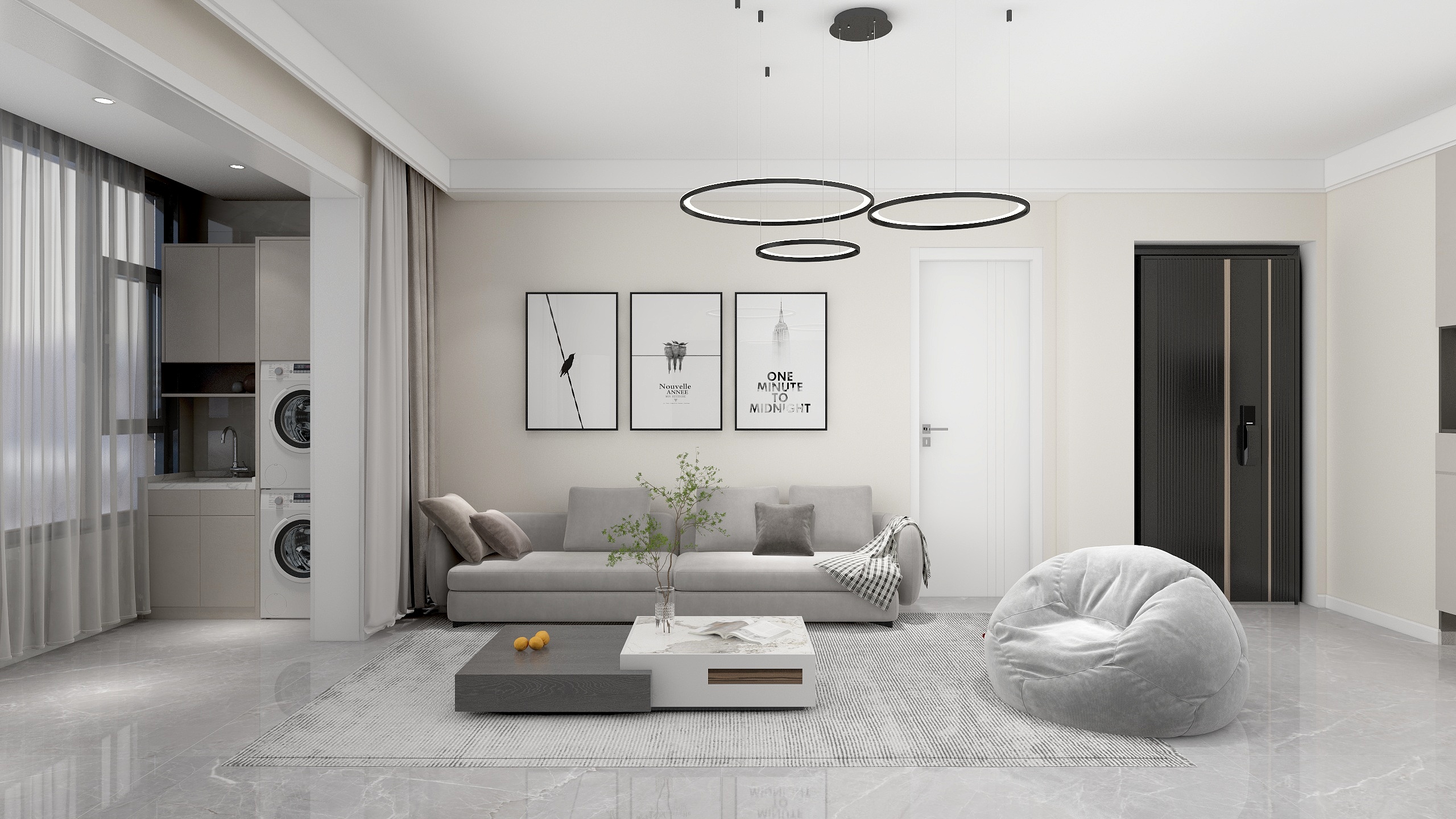 韩程浩-现代简约3室-凌波-装修设计方案