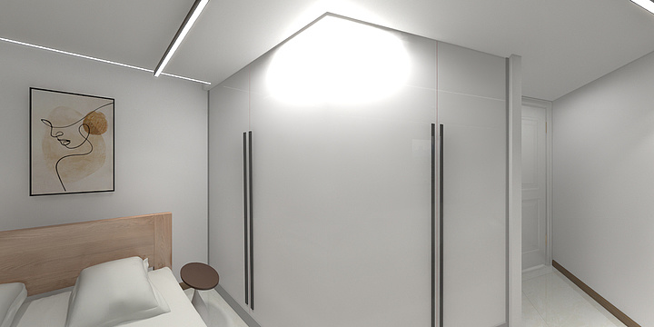 月落参横-北部新区73㎡1室-装修设计方案