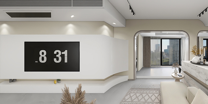 煤球效果图代画-侘寂风-装修设计方案