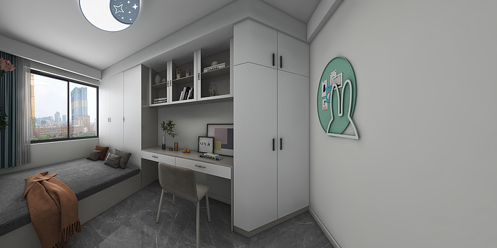 S.Q丨空間設計-涟水都市阳光效果图-装修设计方案