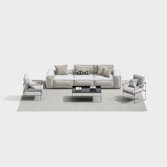 Modern White Sectional Sofa
