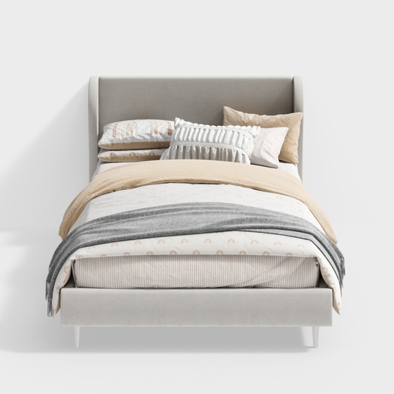 Modern Fabric Single Bed