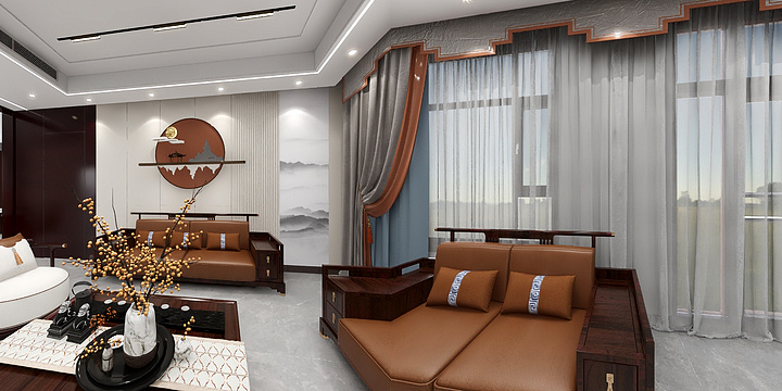 李菲soso-县南 新中式-装修设计方案