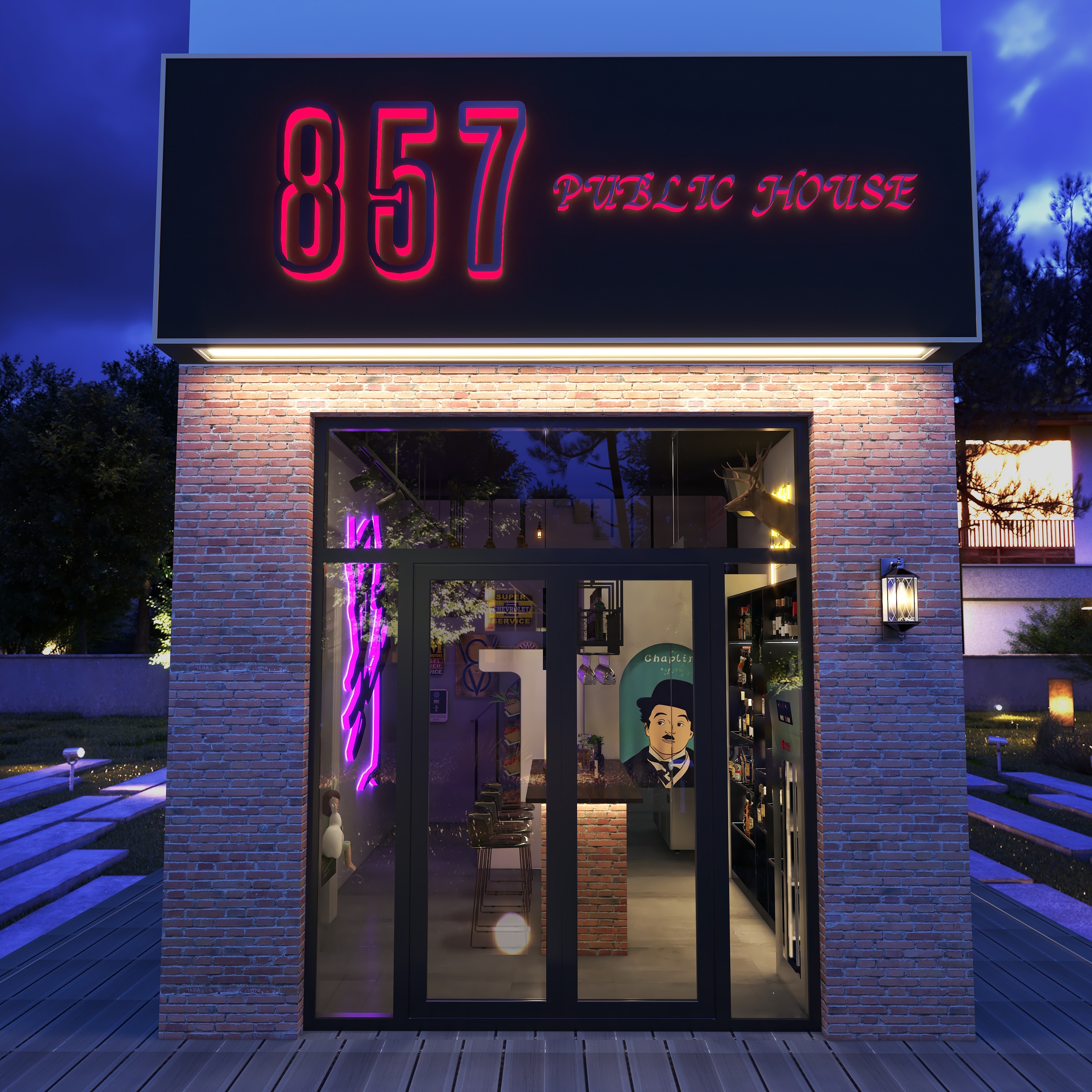 品卓设计Kexm-清吧-小酒馆-定板-装修设计方案